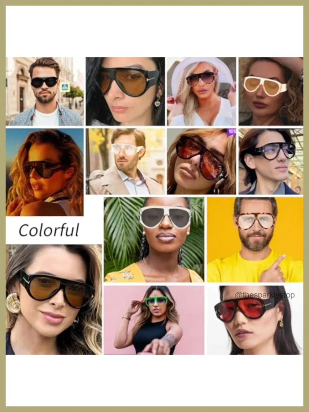 3 Pack Oversized Aviator Sunglasses for Women Men UV400 Protection Large Square